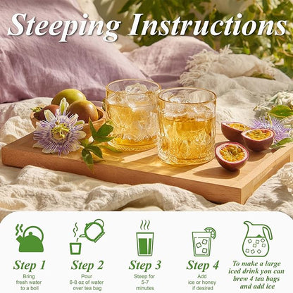 WT WEETEE Passionflower Tea Bags 100 Count | Caffeine-Free Herbal Tea | Rich Herbal Flavor & Smooth Taste | Te De Pasiflora