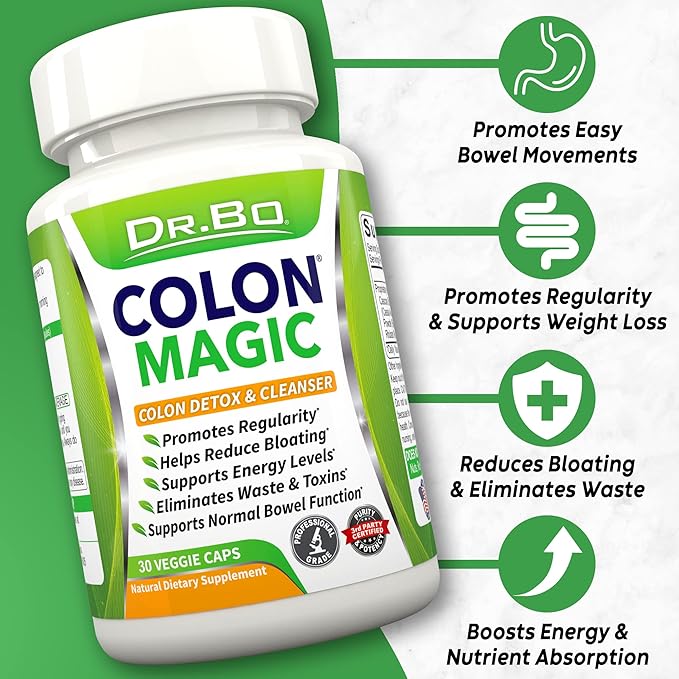 Colon Cleanse Detox Formula - Natural Bowel Cleanser Pills for Intestinal Bloating & Fast Digestive Cleansing - Daily Constipation Relief Supplement Gut, Belly, Stomach - Women Men Herbal Weight Flush