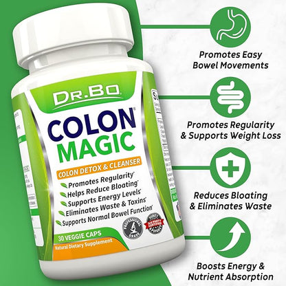 Colon Cleanse Detox Formula - Natural Bowel Cleanser Pills for Intestinal Bloating & Fast Digestive Cleansing - Daily Constipation Relief Supplement Gut, Belly, Stomach - Women Men Herbal Weight Flush