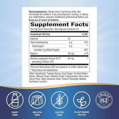 Nature’s Way 3-in-1 Women’s Probiotic Gummies, Reduces Occasional Bloating*, Supports Digestive & Vaginal Health*, Clinically Studied Probiotic Strain, Gluten Free, Orange Flavored, 60 Gummies