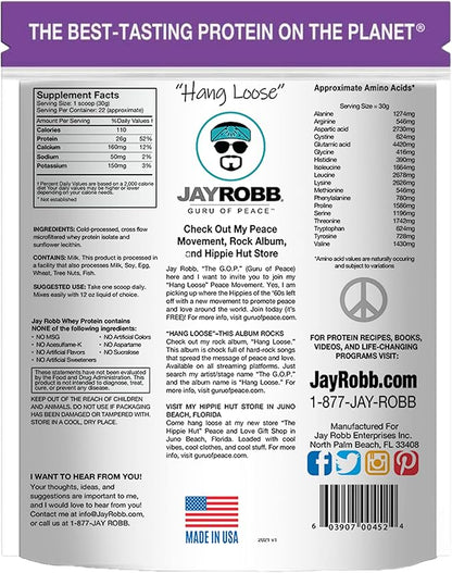 Jay Robb - Grass-Fed Whey Protein Isolate Powder, Outrageously Delicious, Unflavored, 23 Servings (24 Ounce)
