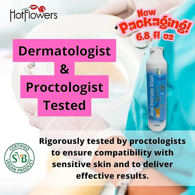 HOT FLOWERS Herbal Fresh Unisex Anal Intimate Wash for Personal Care, pH Balanced for Essentials Body Health, Daily Use, Dry Skin, Proctologist Tested (1)