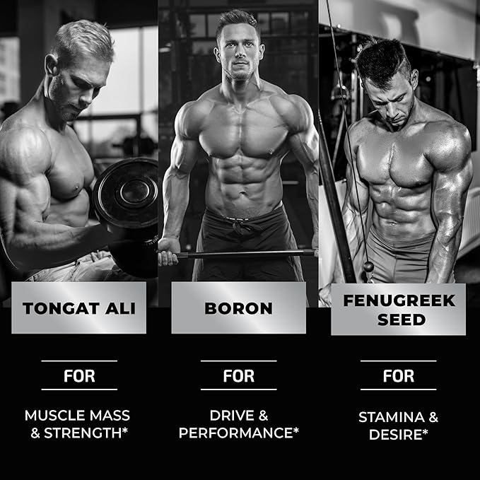 Testosterone Supplement for Men for Muscle Growth, Stamina & Performance | Testosterone Booster Muscle Builder for Men | Test Boost Max with Tongat Ali | Test Booster & Male Enhancement | 60 Gummies