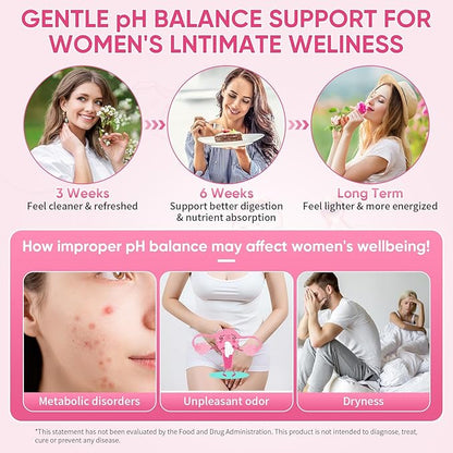 Feminine Probiotics Gummies with Slippery Elm - 60 Pineapple Gummies for Women ph Balance, Vaginal Probiotics Supports Flora, Gut Health & Immune System, Prebiotics & Lactobacillus Blend (Pineapple)