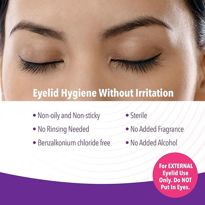 iVIZIA Micellar Eyelid Cleanser for Eyelid Cleansing, Rinse-Free, Gently Removes Makeup, 3.3fl oz Bottle