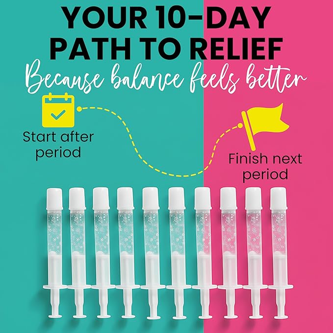 PCOS Support for Fertility & Cycle Health | Hormone Balance for Women | Helps with Irregular Cycles, Vaginal Dryness, Pelvic Discomfort & Mood Swings | Includes 10 Pre-Filled Applicators