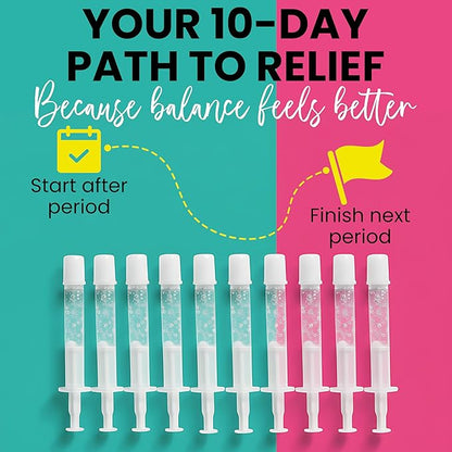 PCOS Support for Fertility & Cycle Health | Hormone Balance for Women | Helps with Irregular Cycles, Vaginal Dryness, Pelvic Discomfort & Mood Swings | Includes 10 Pre-Filled Applicators