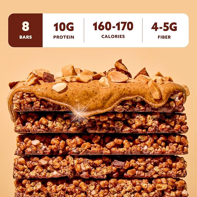 Mezcla Puff-Crispy Plant Based Protein Bars - Variety Pack - Healthy Snacks for Adults & Kids - Granola Bars for School, Travel, & Office Snacks - Gluten Free, Vegan, Non GMO, 10g Protein - 8 Count