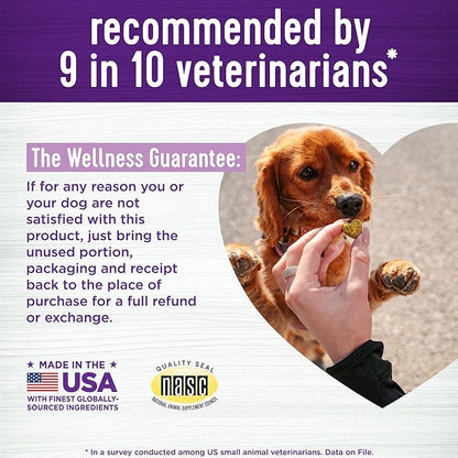 Wellness Tasty Cheese Flavored Soft Chews Calming Supplements for Dogs, 45 Count