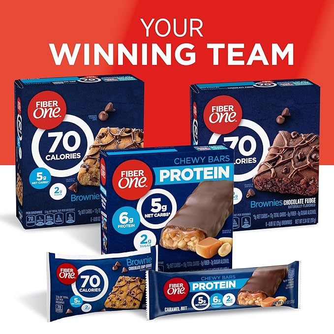 Fiber One 70 Calorie Soft-Baked Bars, Cinnamon Coffee Cake, 6 Bars, 5.34 oz (Pack of 8)