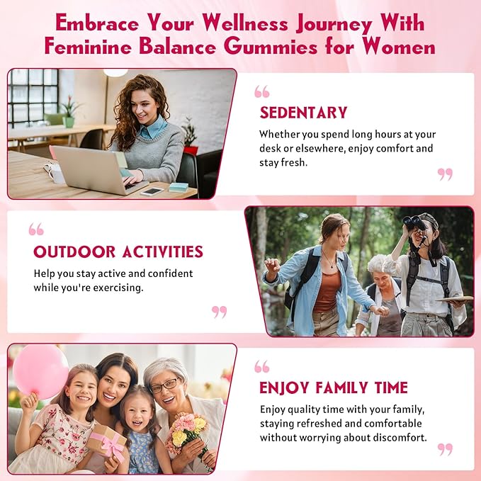 Feminine Balance Gummies for Women Sugar Free - Vaginal Health, Antioxidant, Digestive Health, PH Balance Support, Vaginal Probiotics for Women Gummies - Max Absorption, 60 Gummies (1 Pack)