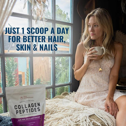 Live Conscious Collagen Peptides Powder - Hair, Skin, Nail, and Joint Support - Type I & III Collagen - Naturally-Sourced Hydrolyzed Protein - 16oz (2-Pack)
