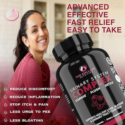 THE ENCLARE NUTRITION D Mannose with Cranberry Pills, Urinary Tract Health UTI Support, Kidney, Bladder, Liver Cleanse, Detox. D-mannose 1000mg Capsules, Cranberry Juice Powder, Dandelion & Hibiscus