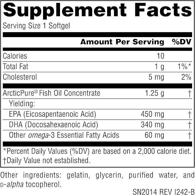 Source Naturals ArcticPure Ultra Potency 850 mg Omega-3 Fish Oil - 120 Softgels