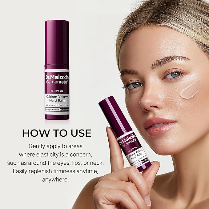 Dr.Melaxin Calcium Multi Balm 9g All In One Wrinkles Calcium Volume Multi Balm Stick Collagen Wrinkles Face Eye treatment Balm calcium stick for face Korean Skin Care