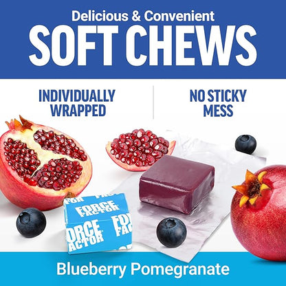 Force Factor Amazing Ashwa Complete Calm Support, KSM-66 Ashwagandha, Like Ashwangandha Gummies to Promote Calm & Relaxation with Magnesium & L-Theanine, Blueberry Pomegranate, 120 Soft Chews, 2-Pack