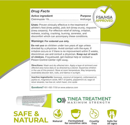 terrasil Tinea Versicolor Treatment Cream + Tinea Soap 2-Product Kit Made in the USA, Clinically Proven 1% Clotrimazole. Antifungal Treats Most Ringworm & Fungal Infections. (.5oz Tube + 75g soap)