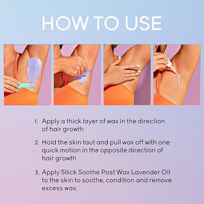 Sliick Hard Wax Beads for Hair Removal, Dream Clouds - DIY At-Home Wax Beads for Face, Body & Sensitive Skin, No-Strip Formula, 16 oz