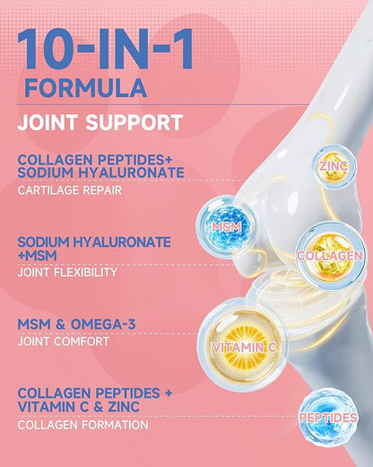 Premium Collagen for Dogs & Cats Skin and Coat Supplement, 10 in 1 Liquid Collagen for Cats -Support for Joints, Hips, Skin & Coat Health with Hyaluronic Acid, Biotin, MSM - Roast Chicken Flavor