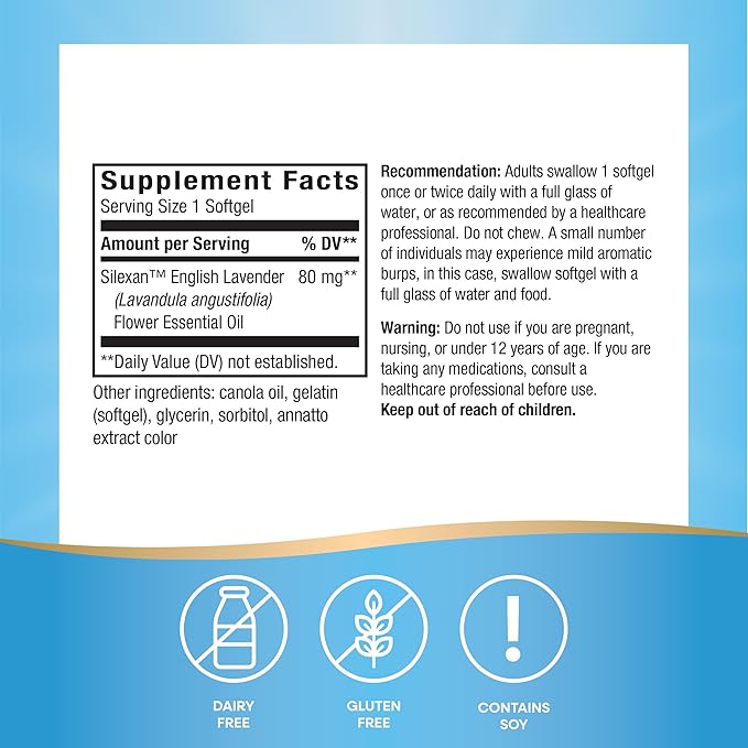 Nature's Way CalmAid, Helps Manage Stress and Tension*, Clinically Studied Lavender, Non-Drowsy, 90 Softgels