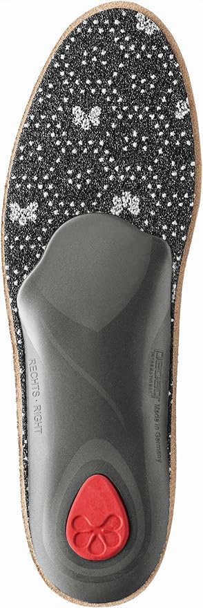 Pedag Viva | Leather Arch Support Inserts | Handmade in Germany | Plantar Fasciitis Relief | Heel Cushion | Activated Charcoal Odor Control | Metatarsal Support Pad | Tan | Men US 16/ EU 49