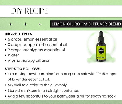 Earth N Pure Lemon Essential Oil for Revitalizing Care for Face, Scalp & Skin | 30 ML