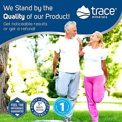 Trace Minerals Liquid Glucosamine Chondroitin MSM | Complete Dietary Supplement for Active Lifestyle | Supports Joints, Cartilage & Mobility | Natural Blueberry Flavor | 32 Servings, 32 fl oz