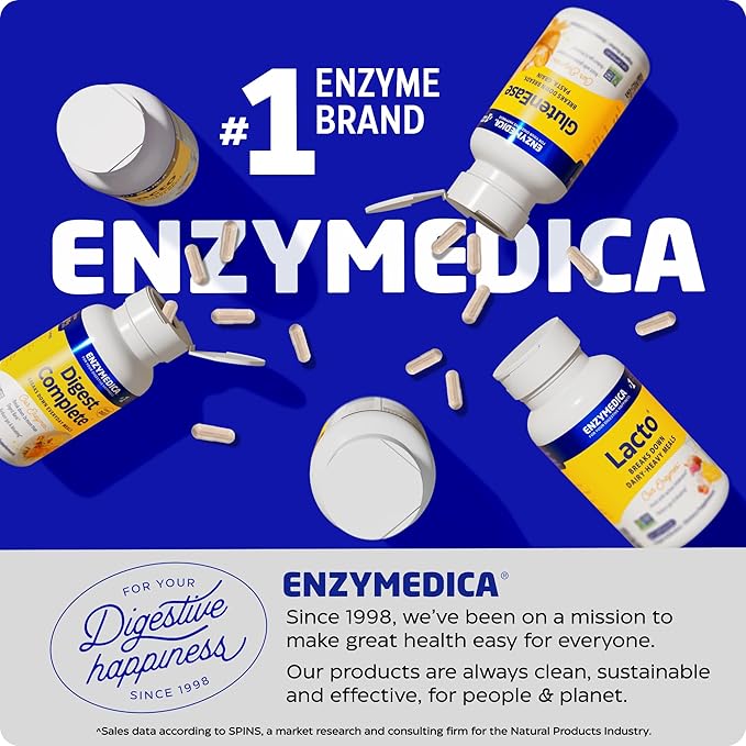 Enzymedica Digest Spectrum, Advanced Digestive Enzymes for Women and Men, Supports Digestion and Multiple Food Intolerances, Fast-Acting Formula for Gas and Bloating Relief, 120 Capsules FFP