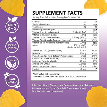 Fibroid Gummies for Shrinking Fibroids & Ovarian Cysts & PCOS, Hormone Balance Gummies Helps Women to Get Pregnant Fast, with Vitamin A, E and Minerals, 60 Count
