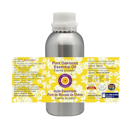 Deve Herbes Pure Oakmoss Essential Oil (Evernia prunastri) Steam Distilled 630ml (21 oz)