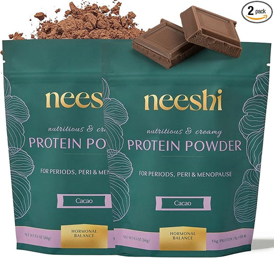 Hormone Balance Protein Powder – PMS & Perimenopause Relief for Cramps, Bloating & Mood Swings – Vegan Plant Based Superfood – 14 Servings