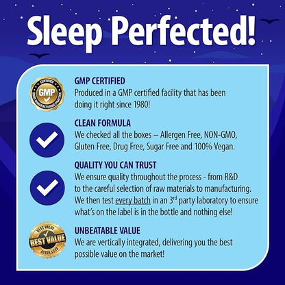 Nature's Perfect Night | Melatonin 20mg | 180 Quick Dissolve Tablets | Natural Mixed Berry Flavor |High Potency | Sugar Free | Vegan | Gluten Free | Value Size