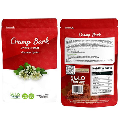 Cramp Bark Tea - 56 grams - Cut and Sifted - Viburnum Opulus L Resealable Bag - 56 grams - Premium Quality (Cramp Bark)
