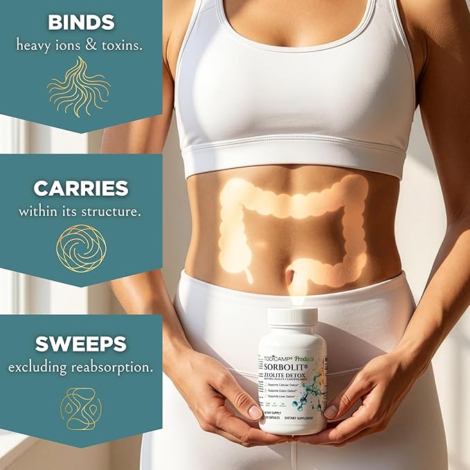 Zeolite Detox for Adults Sorbolit - Zeolite Powder Binder Detox Cleanse - Zeolite Clinoptilolite for Deep Full Body Detox, Gut Cleanse, Cellular and Liver Detox (Powder)