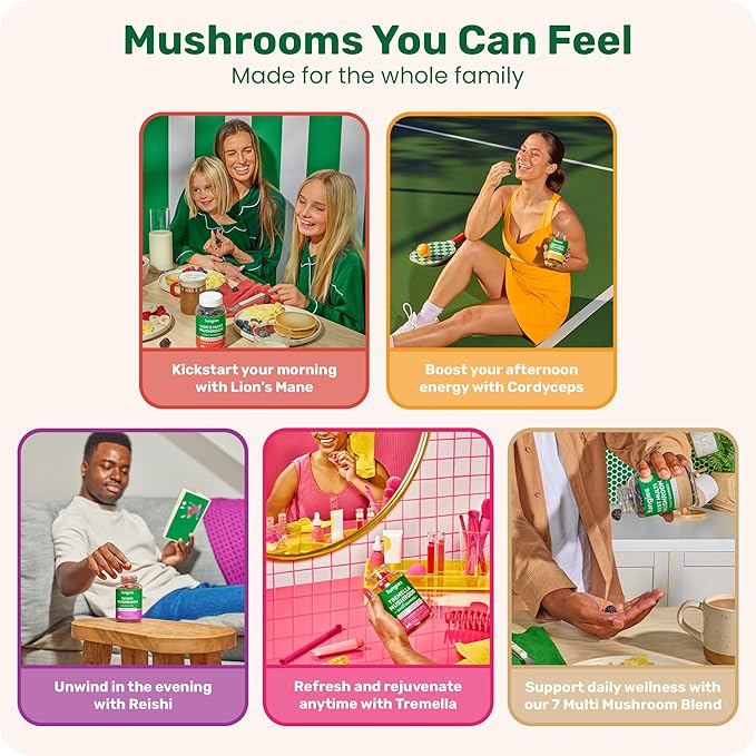Fungies Reishi Mushroom Gummies, Delicious Apple Flavor - Mushroom Herbal Supplement Gummy for Adults Supports Immune Health, Relaxation & Healthy Aging - Calming Gummies for Sleep - 60 Servings