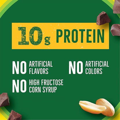 Nature Valley Creamy Protein Bars, Peanut Butter Chocolate, 10g Protein Snacks, 5 Bars, 7.45 oz