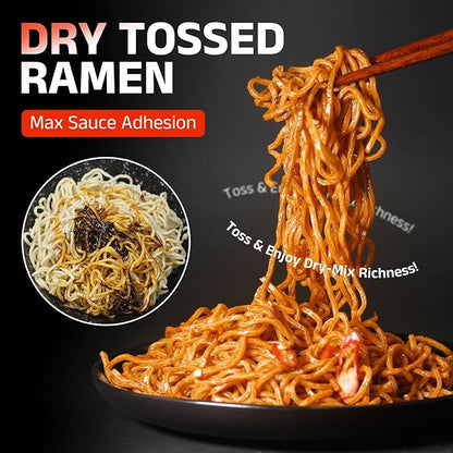 Healspot High Protein Spicy Buldak Noodles, Dry Tossed Ramen, 31g Plant-Based Protein, Low Fat, Low Carb, Non GMO, Keto Friendly & Plant Based (6 packs)
