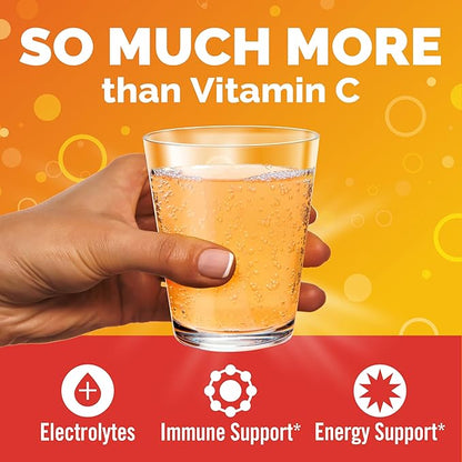 Emergen-C Citrus-Ginger Fizzy Drink Mix, Turmeric and Ginger, Immune Support, Natural Flavors with High Potency Vitamin C, 18 Count