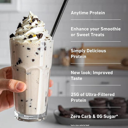 Isopure Zero Carb 100% Pure Whey Isolate Protein Powder, Gluten Free, With Vitamins, Cookies & Cream, 25g Protein Per Serving, 1 Lb, 15 Servings (Packaging May Vary)
