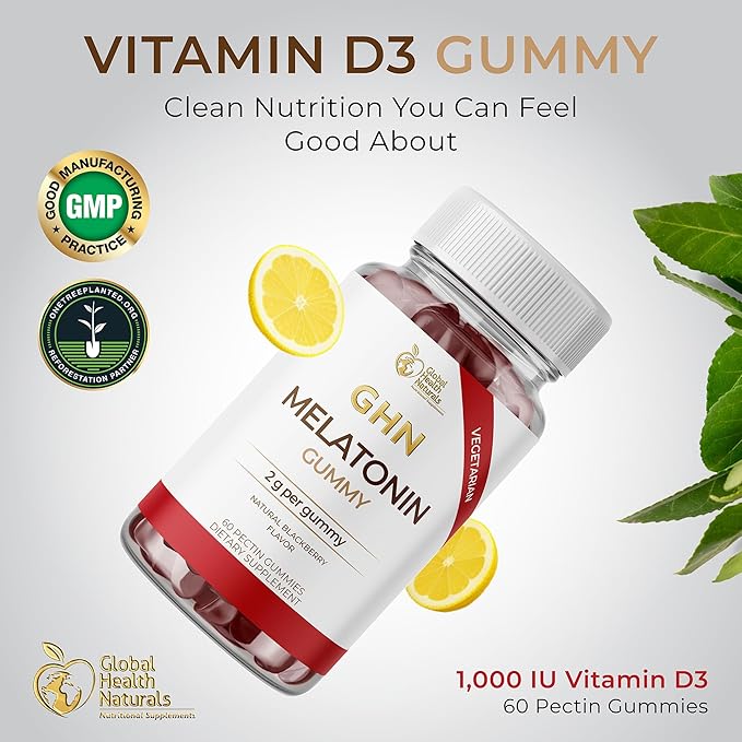 Sugar Free Vitamin D3 Gummies for Adults - Vegan Pectin-Based Gummy Vitamin D - 1,000 IU Natural Lemon Flavor - Gluten Free, Dairy Free, Soy Free Daily D3 Gummies for Women & Men - 60 Count