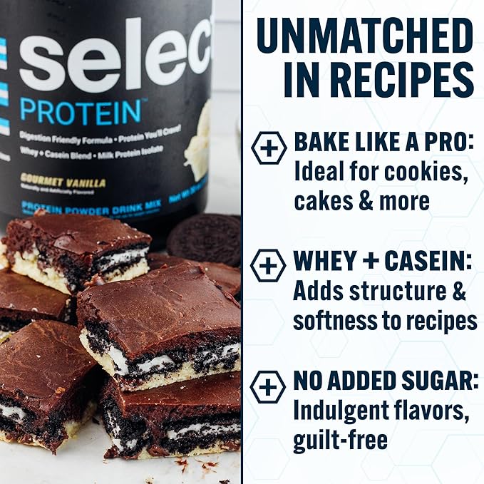 PEScience Select Protein Powder, Whey and Casein Blend, Lean Protein Powder for Women and Men, Low Calorie, Low Carb, Keto Friendly, Gluten Free, Gourmet Vanilla - 27 Servings