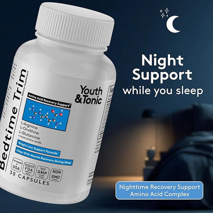 Youth & Tonic Weight Loss Support Night & Day Pills - Bedtime Trim & Cortithermo Shape - Nighttime Recovery + Daytime Energy & Metabolism Support – 60 Capsules for Women & Men