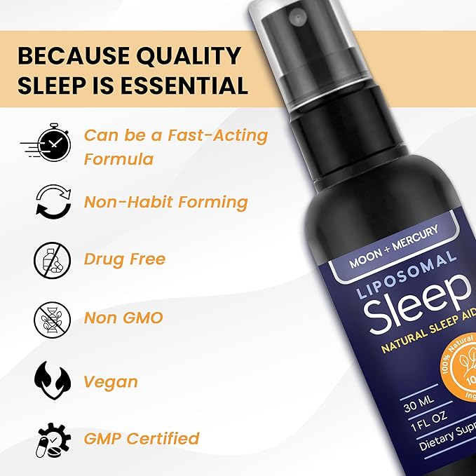 Sleep Mouth Spray - Dietary Supplement - Sleep Supplement - Sleep Support for Deep Restful Sleep - 1 fl oz