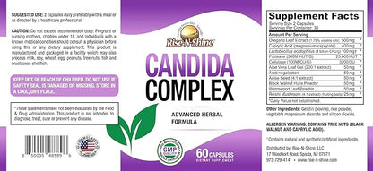 Rise-N-Shine Candida Support Supplement -60 Capsules