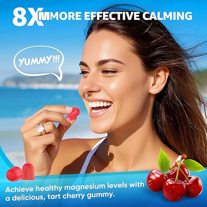 Magnesium Complex Gummies 400mg | as 8 Forms of Magnesium Glycinate, Malate, Citrate, Taurate, Oxide & More | w/Ashwagandha Extract, D3 & B12 Supports for Calm, Zzz, Mood - Vegan 60Cts