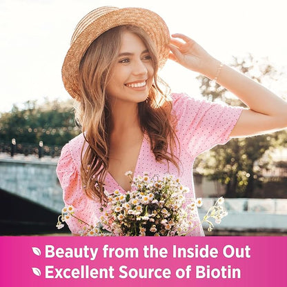 Nature's Truth Hair, Skin & Nails Vitamins | 5000mcg | 250 Softgels | Includes Collagen, Biotin and Coconut Oil | Non-GMO & Gluten Free Supplement for Women and Men