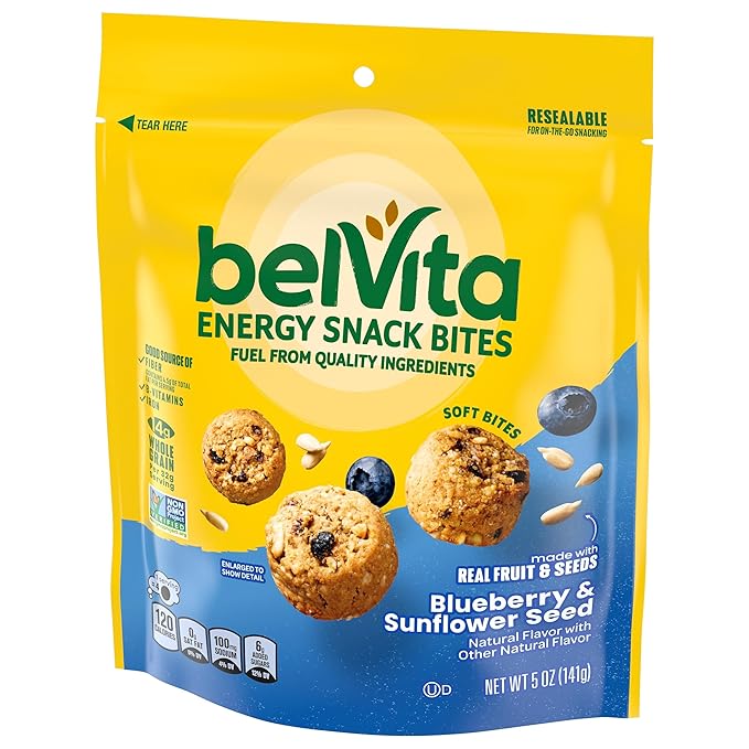 belVita Energy Snack Bites, Blueberry and Sunflower Seed, 5 oz