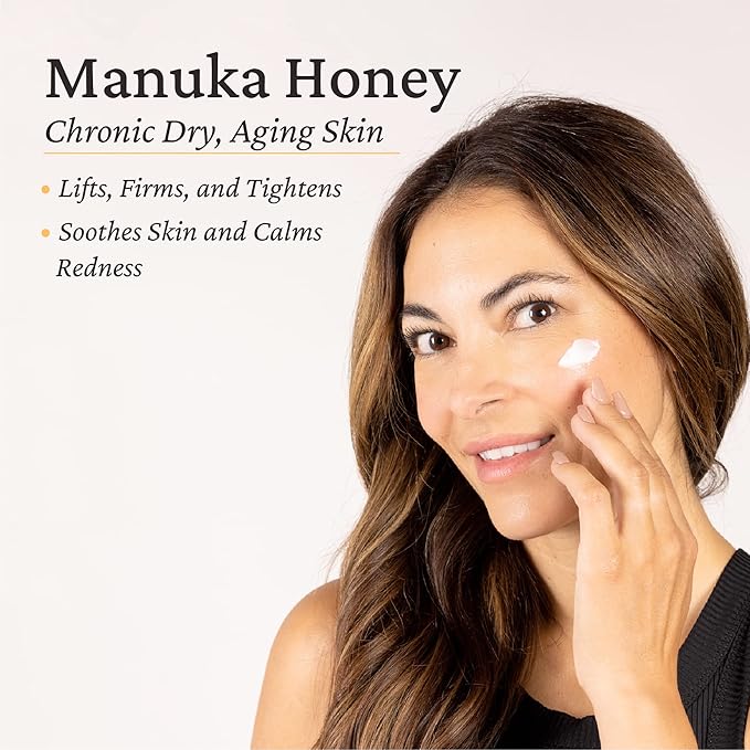 Elastalift Manuka Honey Cream Face Moisturizer & Body Butter Lotion For Dry Skin | Firming & Hydrating Miracle Balm Skin Care Moisturizing Lotion For Women, Wrinkles, & Sun Damaged Skin, 15 Fl Oz