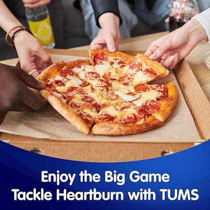 TUMS Gummy Bites Dietary Supplement for Occasional Heartburn Relief, Upset Stomach and Acid Indigestion, Great for a Summer BBQ - Cherry Berry Burst - 108 Count (Pack of 2)