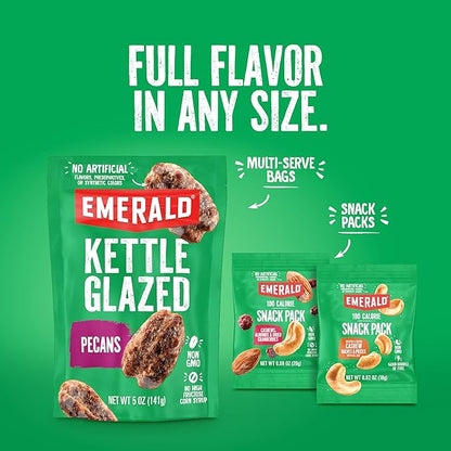 Emerald Nuts Cashews and Almonds with Dried Pineapple 7 Ct (1-Pack), 100-Calorie Individual Packs of Mixed Nut Blend and Dried Fruit